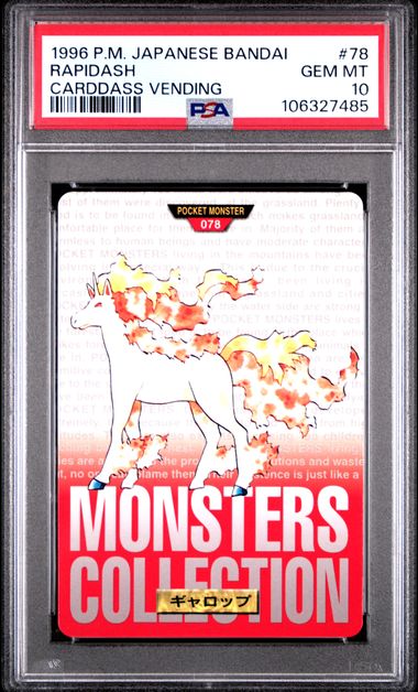 Rapidash card PSA 10, cert 106327485
