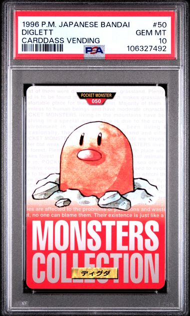 Diglett card PSA 10, cert 106327492