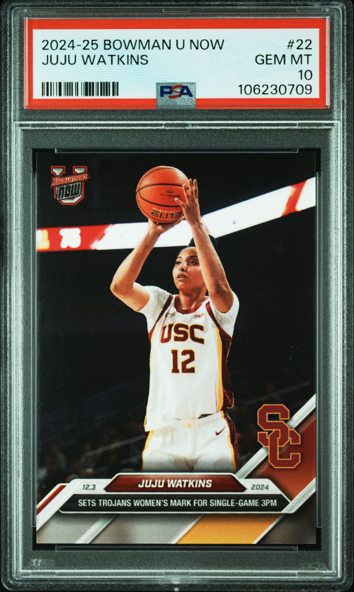 2024 Bowman Bowman U Now #22 Juju Watkins front