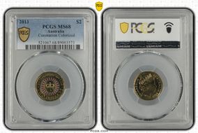 2013 $2 Coronation Colorized MS68