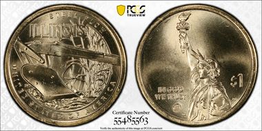 2024-P $1 American Innovation IL Steel Plow Pos. B First Strike MS66