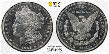 1888 $1 MS64DMPL