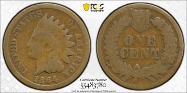 1864 1C Bronze G4BN