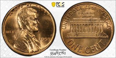1959 1C MS64RD
