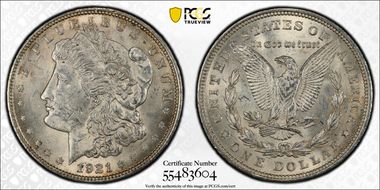1921 $1 Morgan MS61