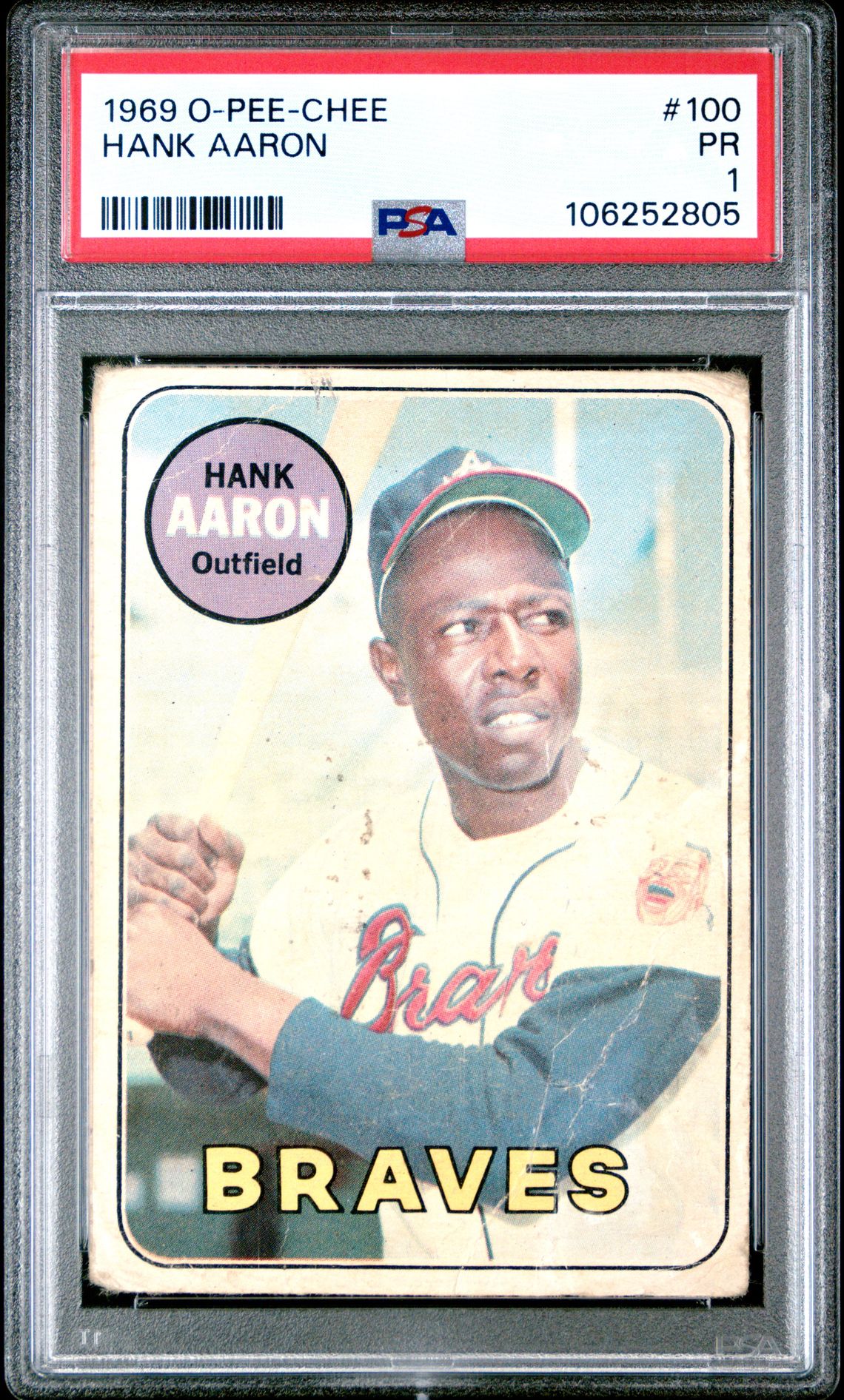 1969 Upper Deck O-PEE-CHEE #100 Hank Aaron front