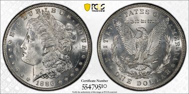 1886 $1 MS62