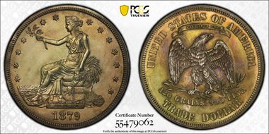 1879 T$1 Trade PR62