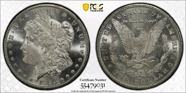 1880-CC $1 8/High 7 MS66