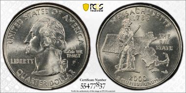 2000-P 25C Massachusetts MS66
