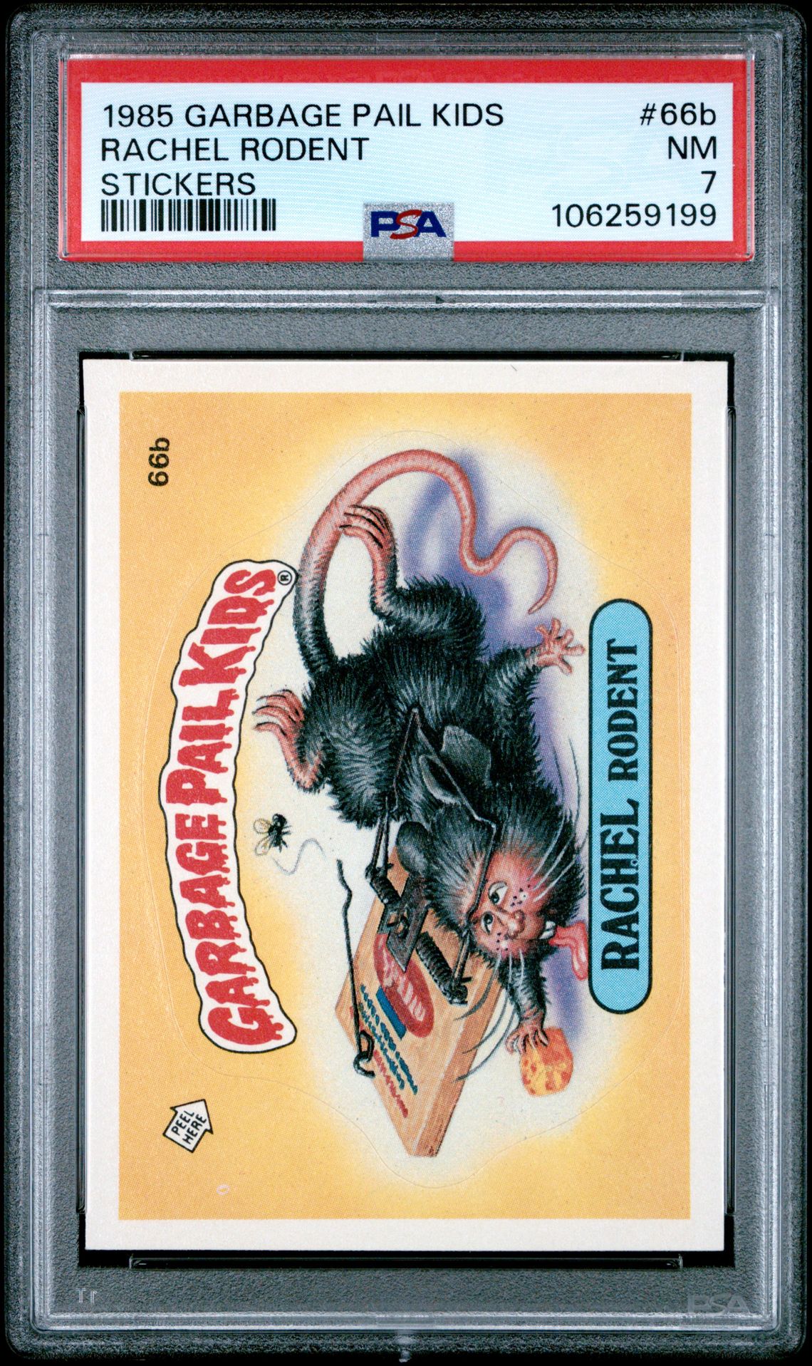 1985 Topps GARBAGE PAIL KIDS STICKERS #66B Rachel Rodent front