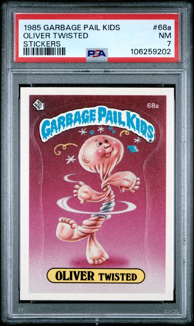 1985 Topps GARBAGE PAIL KIDS STICKERS #68A Oliver Twisted front