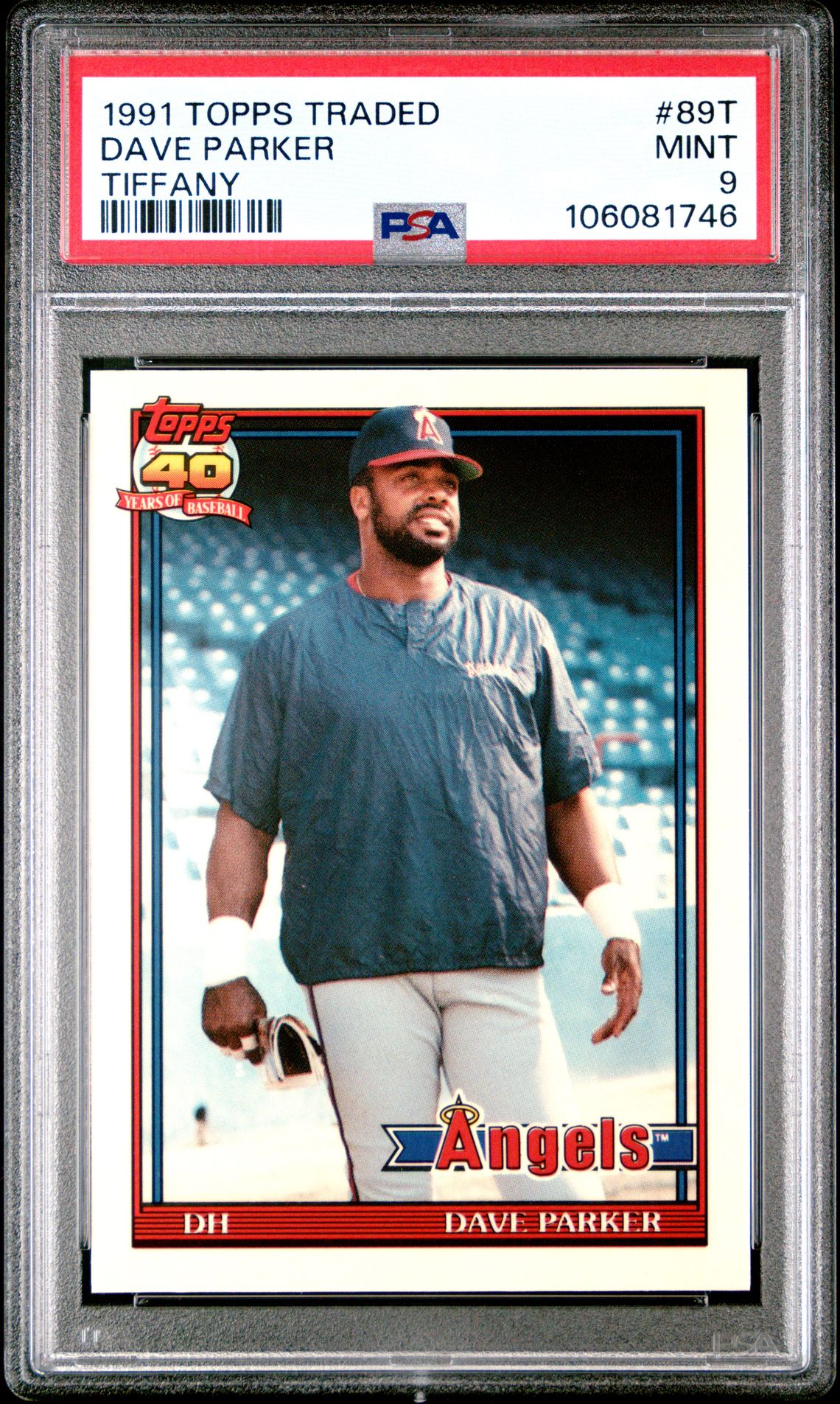 1991 Topps TOPPS TRADED TIFFANY #89T Dave Parker front