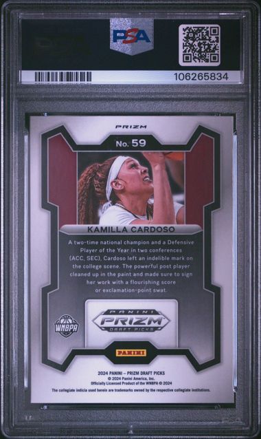 2024 Panini Prizm Draft Picks Kamilla Cardoso #59 (Silver Prizm) Mint 9 back