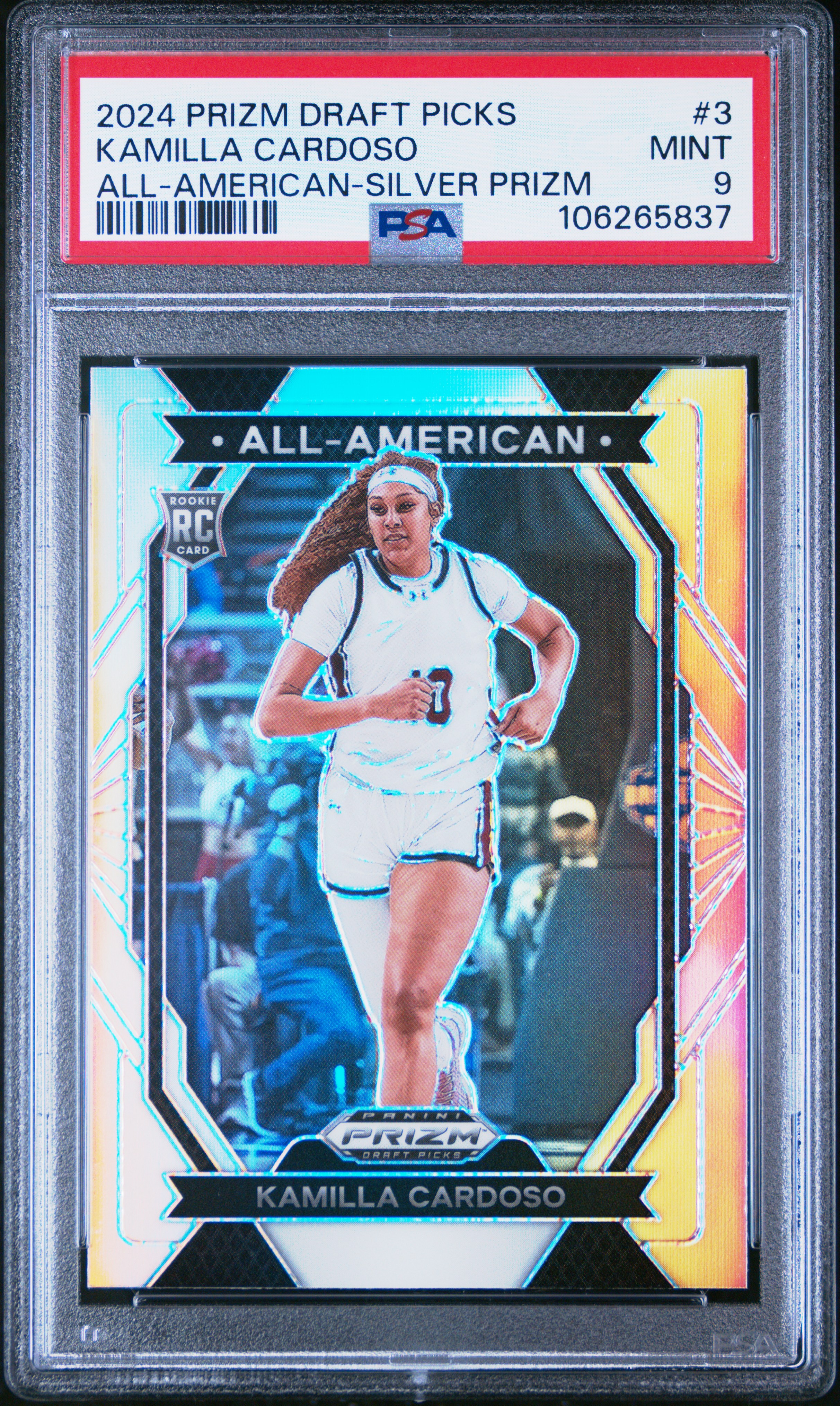 2024 Panini Prizm Draft Picks All-American Kamilla Cardoso #3 (All-American-Silver Prizm) Mint 9 front