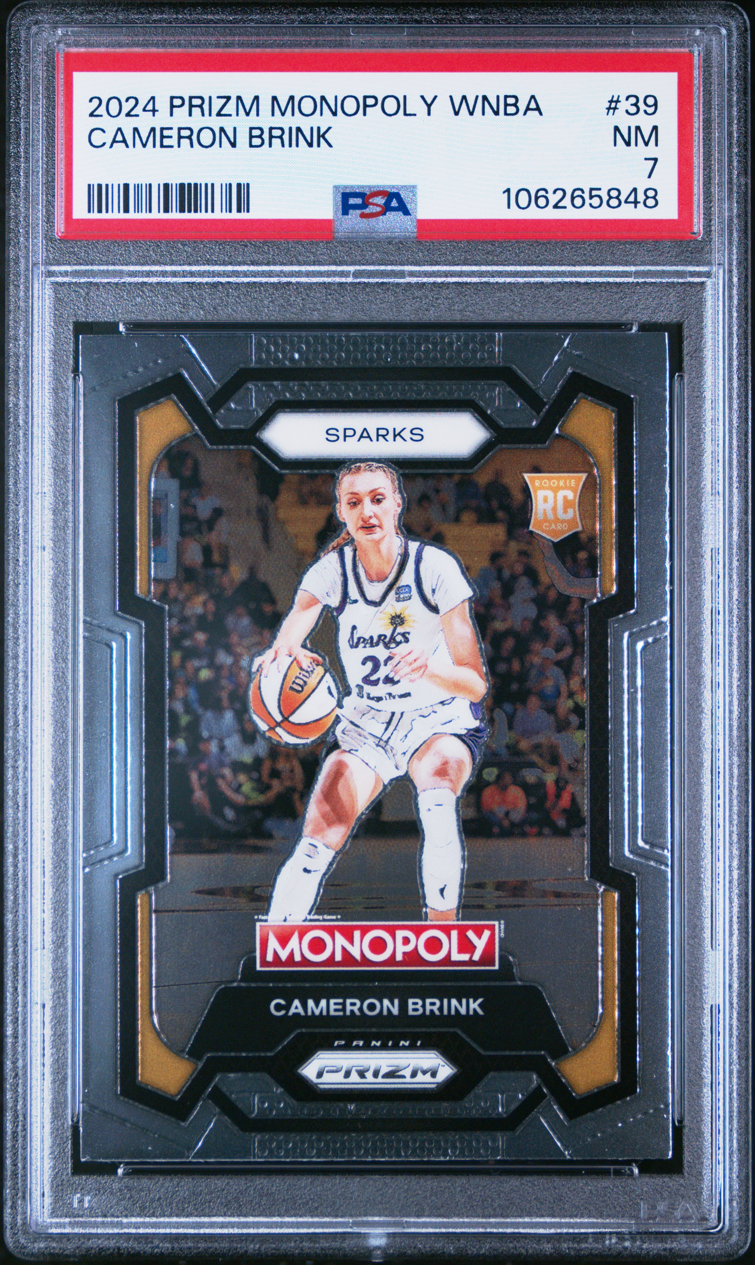 2024 Panini Prizm Monopoly Wnba Cameron Brink #39 Nm 7 front