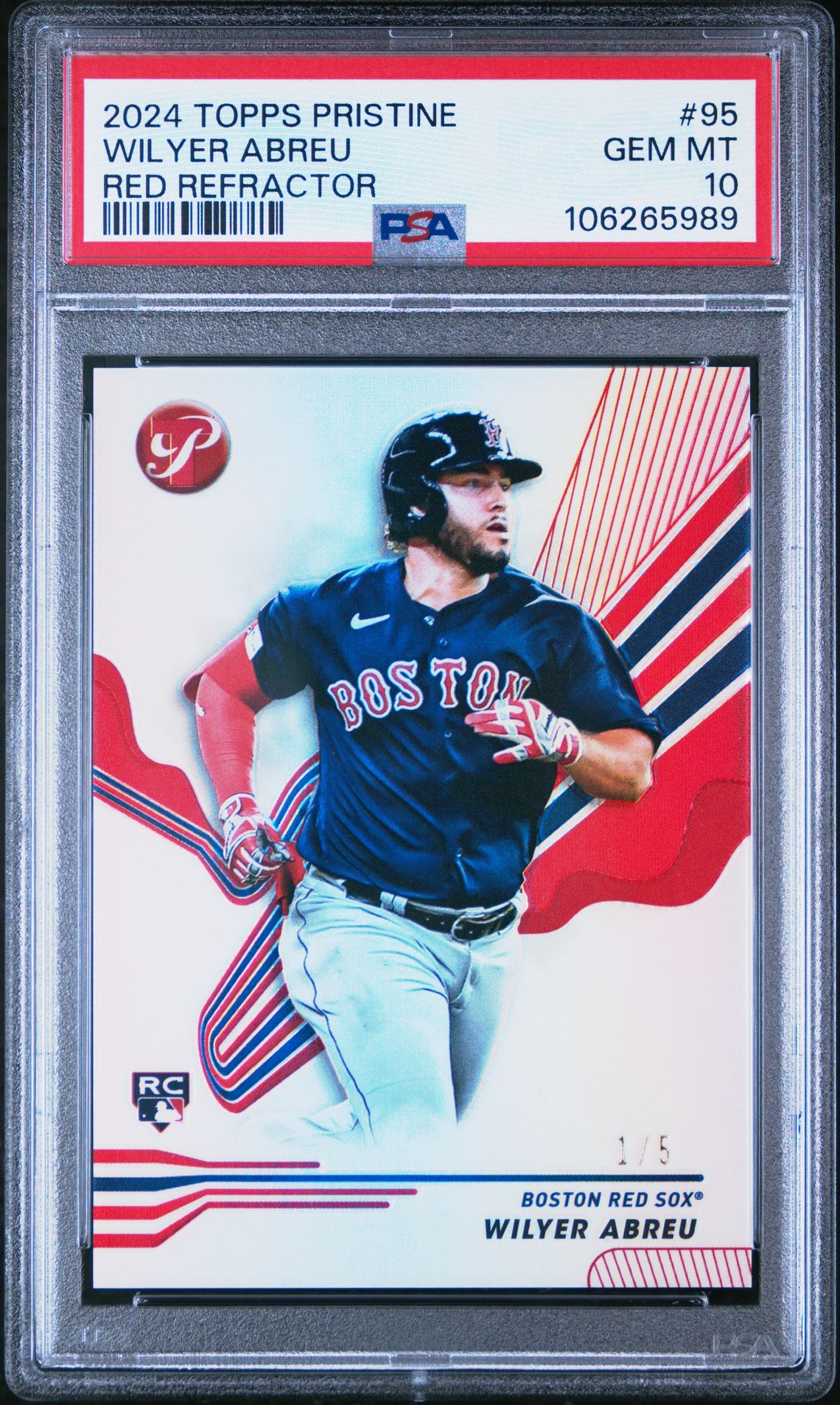 2024 Topps TOPPS PRISTINE RED REFRACTOR #95 Wilyer Abreu front