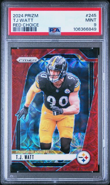 2024 Panini Prizm Tj Watt #245 (Red Choice) Mint 9 front