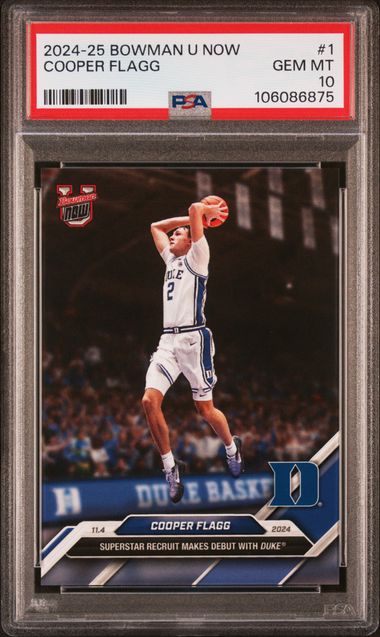 2024 Bowman BOWMAN U NOW #1 Cooper Flagg front