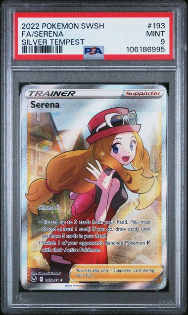 2022 Pokemon Sword & Shield Silver Tempest Fa/Serena #193 (Silver Tempest) Mint 9 front
