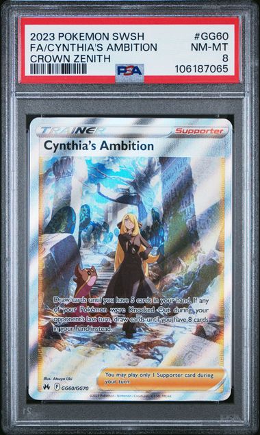 2023 Pokemon Sword And Shield Crown Zenith Fa/Cynthia's Ambition #Gg60 (Crown Zenith) Nm-Mt 8 front