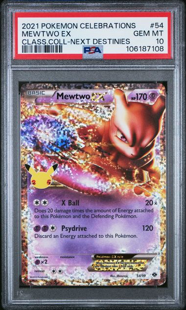 2021 Pokemon Celebrations Classic Collection Mewtwo Ex #54 (Class.coll-Next Destinies) Gem Mt 10 front