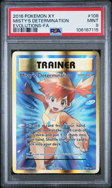 2016 Pokemon Xy Evolutions Misty's Determination #108 (Evolutions-Fa) Mint 9 front
