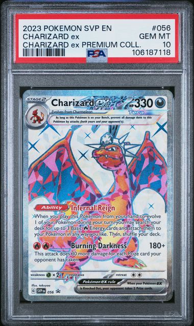 2023 Pokemon Svp En-Sv Black Star Promo Charizard Ex #056 (Charizard Ex Premium Coll.) Gem Mt 10 front