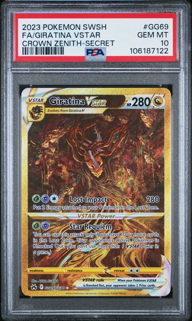 2023 Pokemon Sword And Shield Crown Zenith Fa/Giratina Vstar #Gg69 (Crown Zenith-Secret) Gem Mt 10 front
