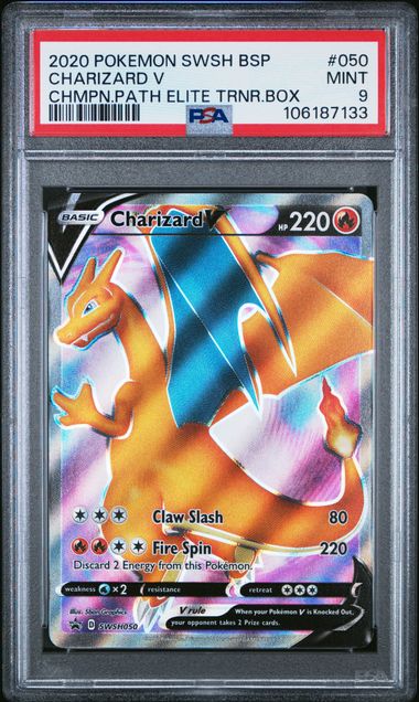 2020 Pokemon Swsh Black Star Promo Charizard V #050 (Chmpn.path Elite Trnr.box) Mint 9 front
