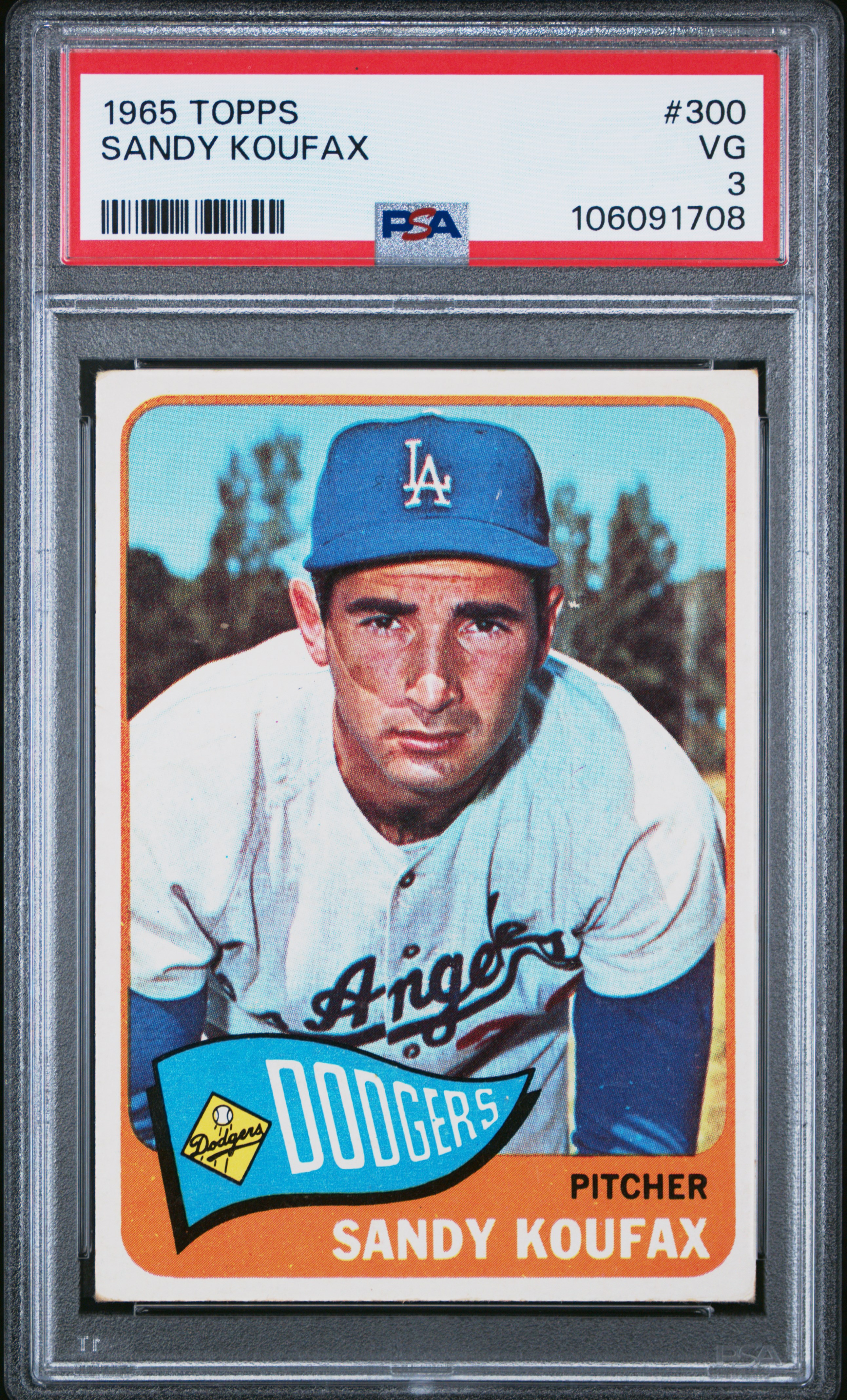 1965 Topps Sandy Koufax #300 Vg 3 back