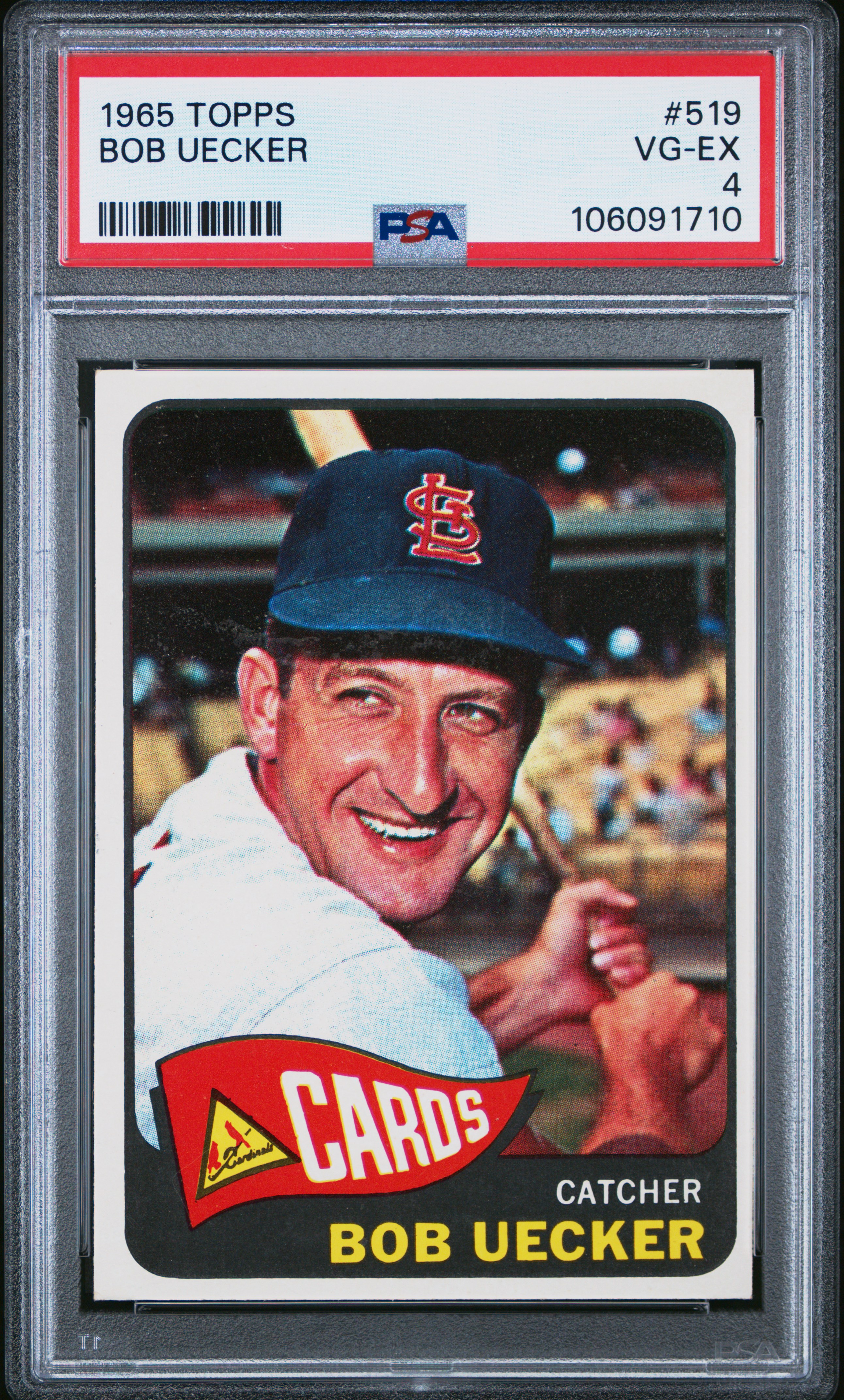 1965 Topps Bob Uecker #519 Vg-Ex 4 back