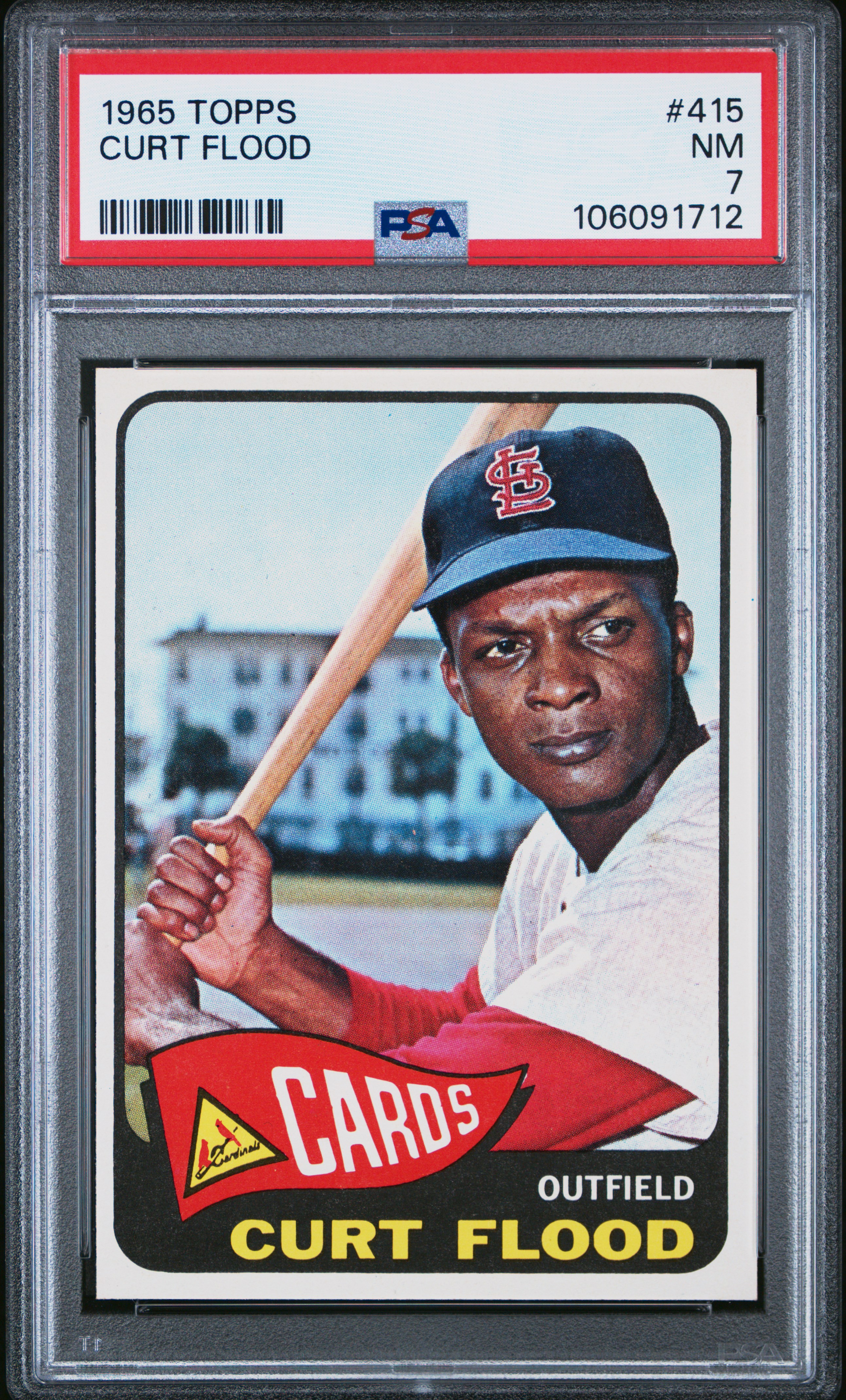 1965 Topps Curt Flood #415 Nm 7 back