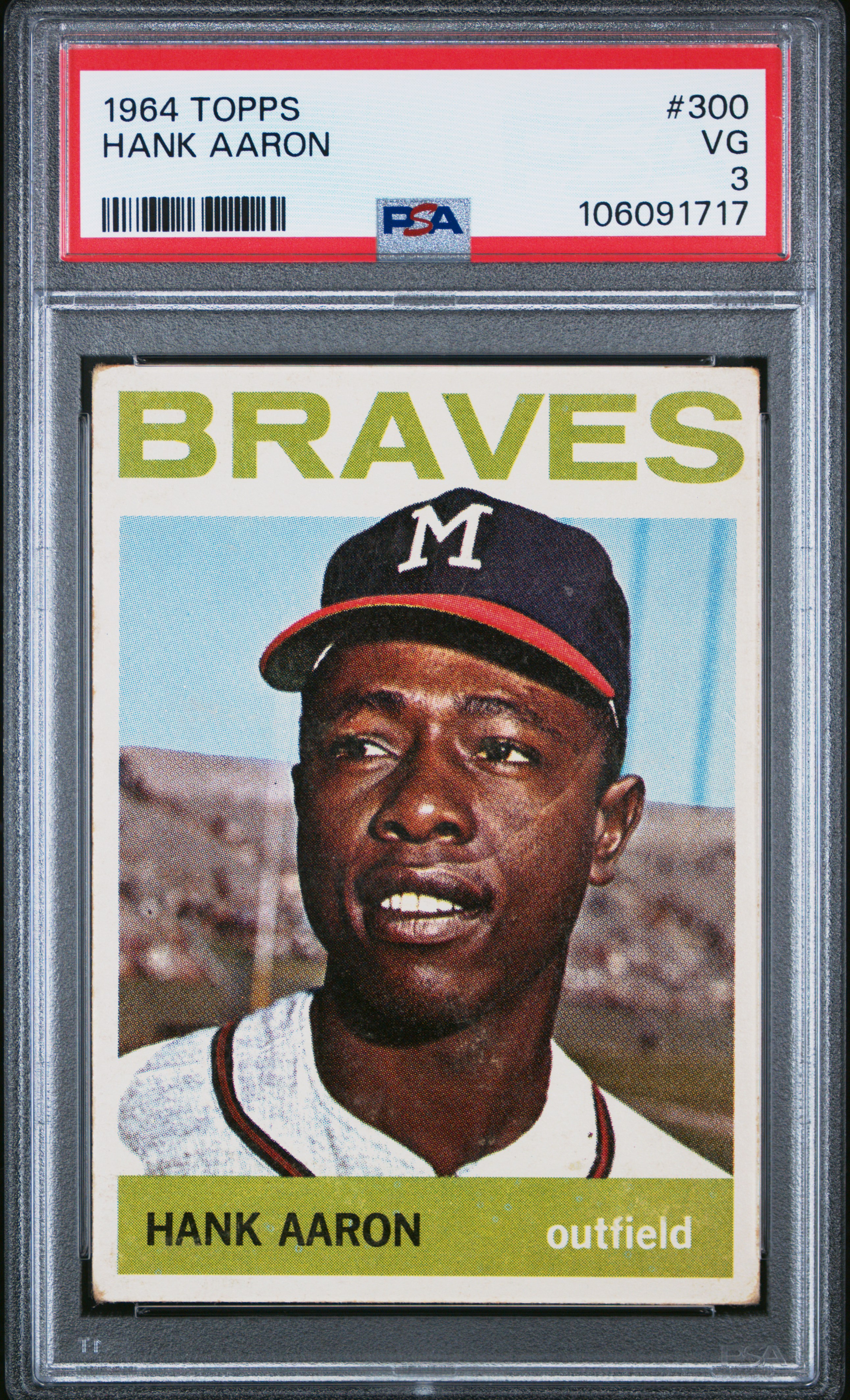 1964 Topps Hank Aaron #300 Vg 3 back