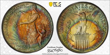 1915-S 50C Panama-Pacific MS68