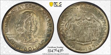 1934 50C Maryland MS66+