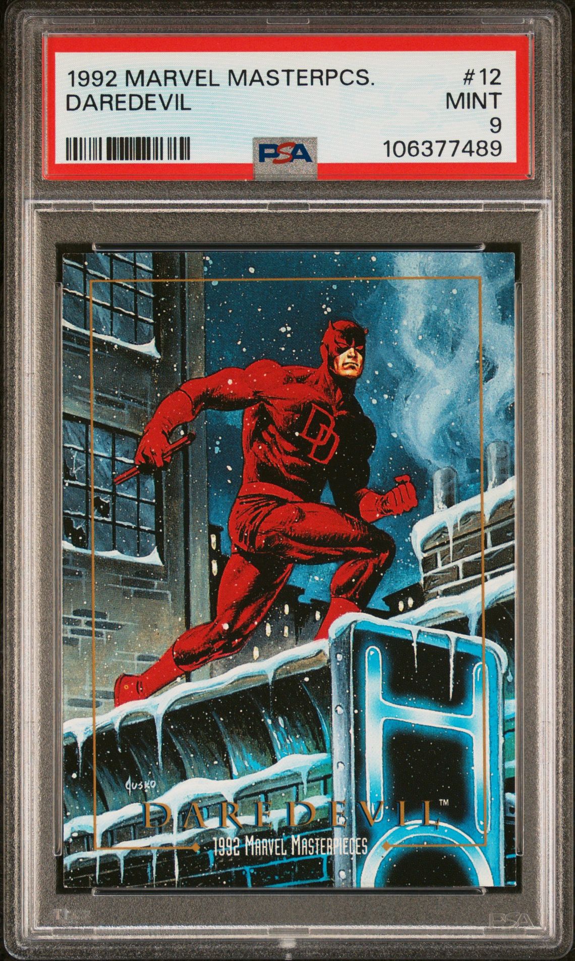 1992 Fleer MARVEL MASTERPIECES #12 Daredevil front