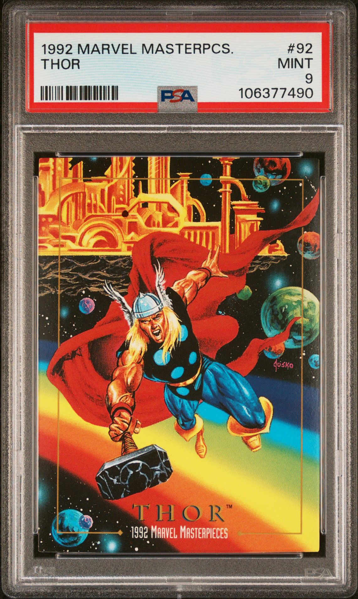 1992 Fleer MARVEL MASTERPIECES #92 Thor front