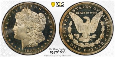 1882 $1 PR66DCAM
