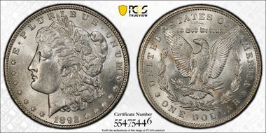 1892 $1 MS62