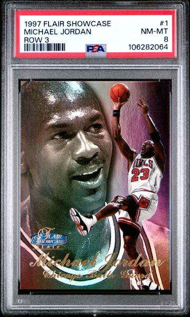 1997 Flair Showcase Michael Jordan #1 (Row 3) Nm-Mt 8 front