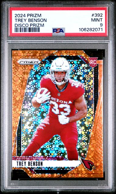 2024 Panini Prizm Trey Benson #392 (Disco Prizm) Mint 9 front