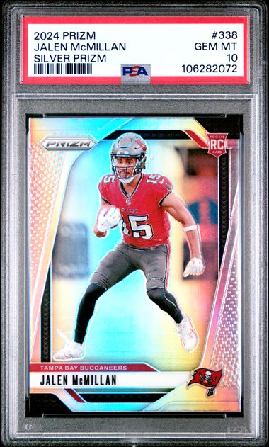 2024 Panini Prizm Jalen Mcmillan #338 (Silver Prizm) Gem Mt 10 front