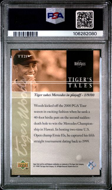 2001 Upper Deck Tiger's Tales Tiger Woods #Tt21 (Tiger's Tales) Nm-Mt 8 back