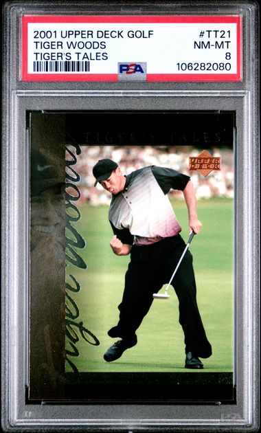 2001 Upper Deck Tiger's Tales Tiger Woods #Tt21 (Tiger's Tales) Nm-Mt 8 front