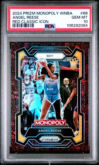 2024 Panini Prizm Monopoly Wnba Angel Reese #68 (Red Classic Icon) Gem Mt 10 front