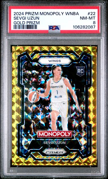 2024 Panini Prizm Monopoly Wnba Sevgi Uzun #22 (Gold Prizm) Nm-Mt 8 front