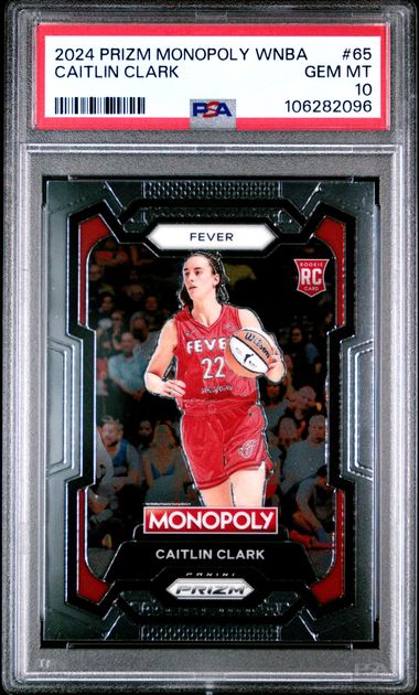 2024 Panini Prizm Monopoly Wnba Caitlin Clark #65 Gem Mt 10 front