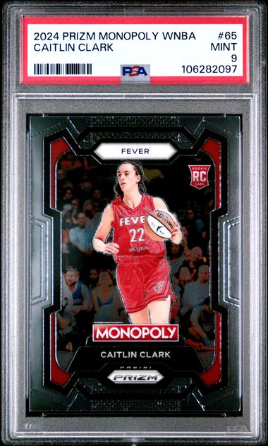 2024 Panini Prizm Monopoly Wnba Caitlin Clark #65 Mint 9 front