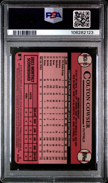 2024 Topps Chrome Update 1989 Topps Baseball Colton Cowser #15 (1989 Baseball-Green Ref) Mint 9 back